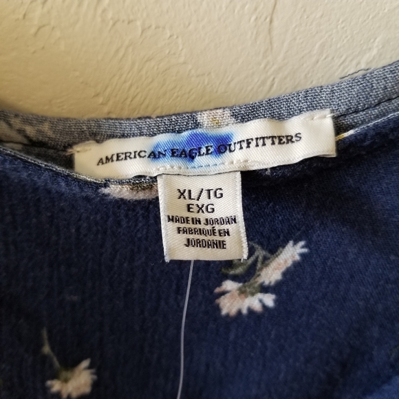 NEW American Eagle Daisy Cold Shoulder Crop Top XL - Picture 3 of 7